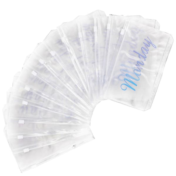 PVC Transparent A6 pärmfickor för förvaring 14 st dokumentarkivpåsar