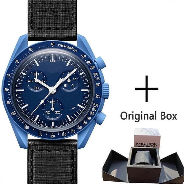 Planet Six-Viser Quartz Ur Kronograf Lysende Display Vandafvisende Måne Merkur Design D D