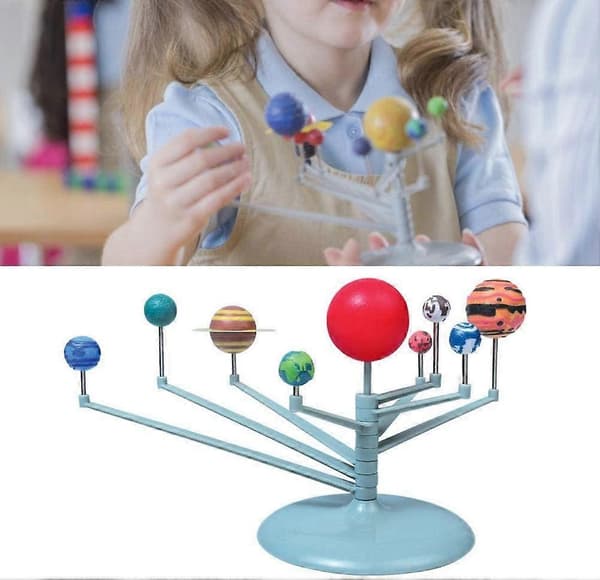 Gør-det-selv Solsystem Legetøj Plast Planet Model Børn Puslespil Saml Planet Sæt