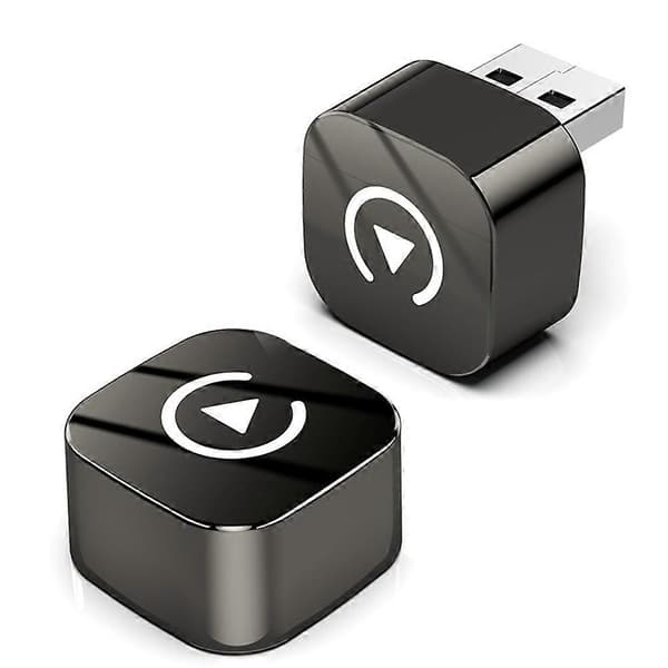 2-i-1 Smart Trådlös Carplay Android Auto AI Box USB Bildongel Bluetooth WiFi för Trådbunden CarPlay/Android Auto Bil
