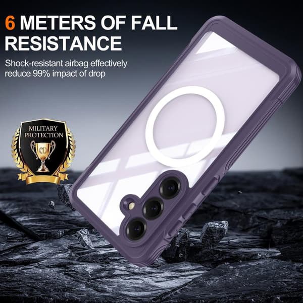 Samsung Galaxy S26 5G Case with Tempered Glass MagSafe Purple Purpur