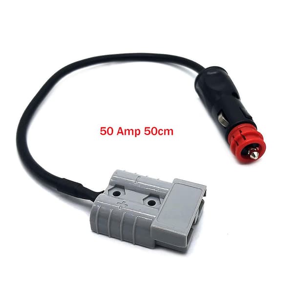 Plast 50 Amp 50cm Anderson-plugg til 12V bilstrømadapterplugg svart svart
