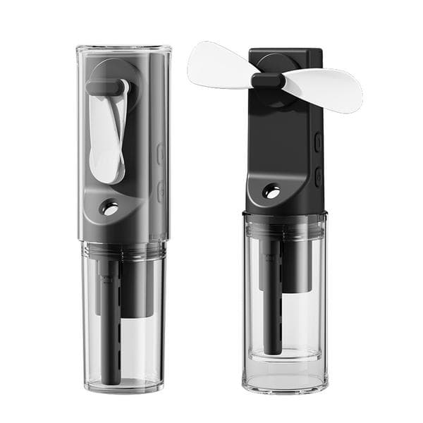 1 stk. ny befugtende spray håndholdt ventilator til børn, multifunktionel mini spray ventilator white