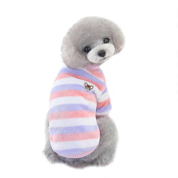 Kæledyrstøj regnbuefleece varmt efterårs- og vinterhundetøj Pink XXL