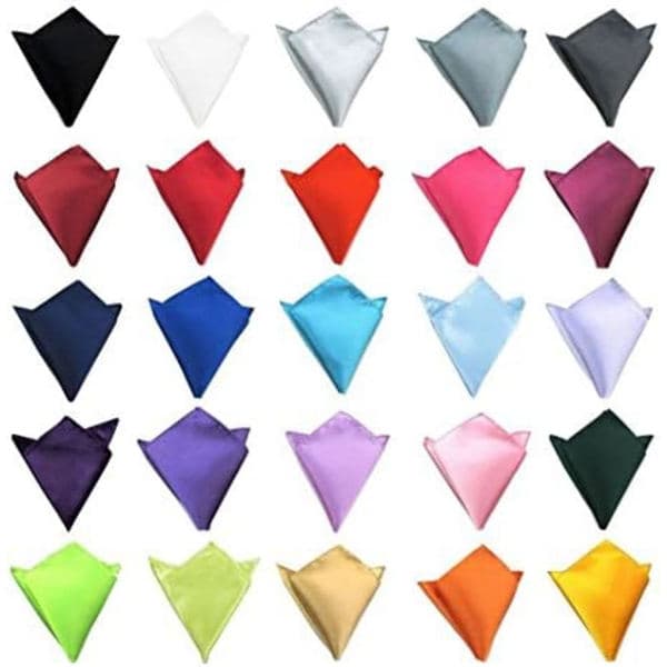 Satin 3-pack, Enfärgad Bröllop Herrnäsduk Kontor S