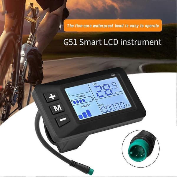 Cykel 5-bens LCD-hastighedsdisplay Vandtæt design Multi-spændingsunderstøttelse 24V/36V/48V Elektrisk scooteraccelerator