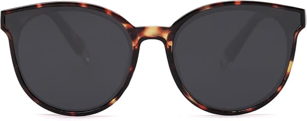 Overdimensjonerte runde solbriller for kvinner og menn Amber Tortoise Grey