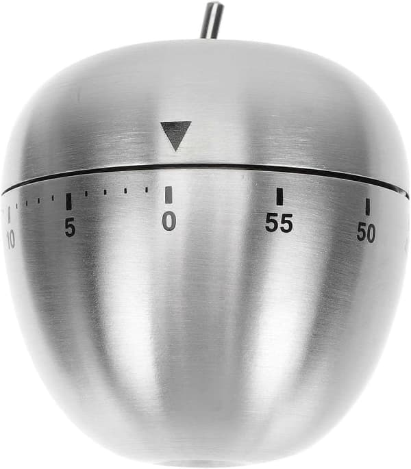 Æbleformet mekanisk timer til køkkenmadlavning og bagepåmindelse 60 minutters nedtælling bærbar metaltimer 2.95X2.36X2.36 tommer