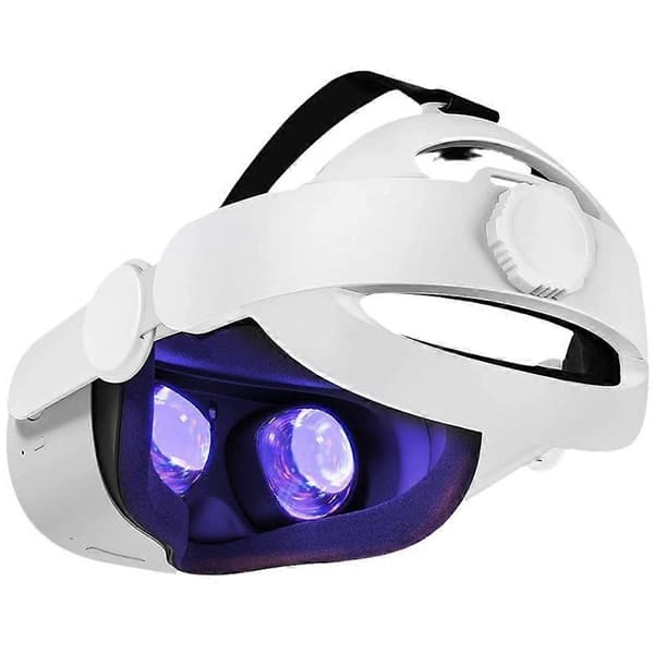 Hodebånd for Oculus Quest 2 VR-hodesett Rask lading Elite-stropp for Oculus Quest 2-tilbehør Blanc