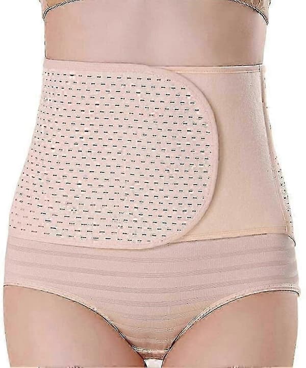 Postpartum maveindpakningsbælte, mavebælte, mavebinder efter graviditet, postnatal efter fødsel, åndbar, elastisk, justerbar postpartum støtte
