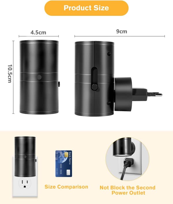 2-pack LED Night Light with Plug, Dusk Sensor, Dimmable 5–300 lm, Warm White Light for Kitchen, Hallway and Bedroom White