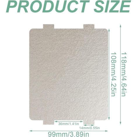 Glimmerplade - 10x11 cm - Til reparation af mikrobølgeovn - 4-pak