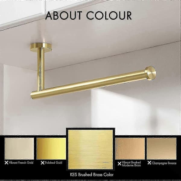 Børstet messing køkkenrulleholder til 11\" ruller vægmonteret dispenser SUS 304 rustfrit stål Brushed Brass