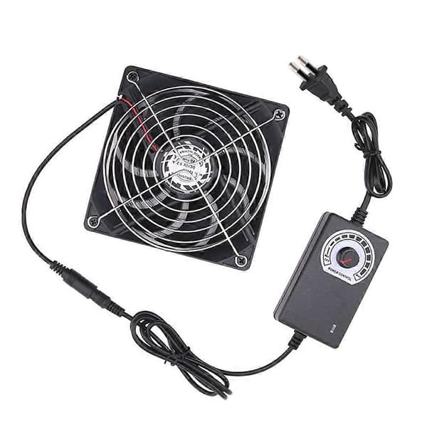 Højhastigheds aksial muffinventilator, variabel hastighed aksial muffinventilator til pc med controller til gør-det-selv-køling, ventilation, udstødning EU Eu plug