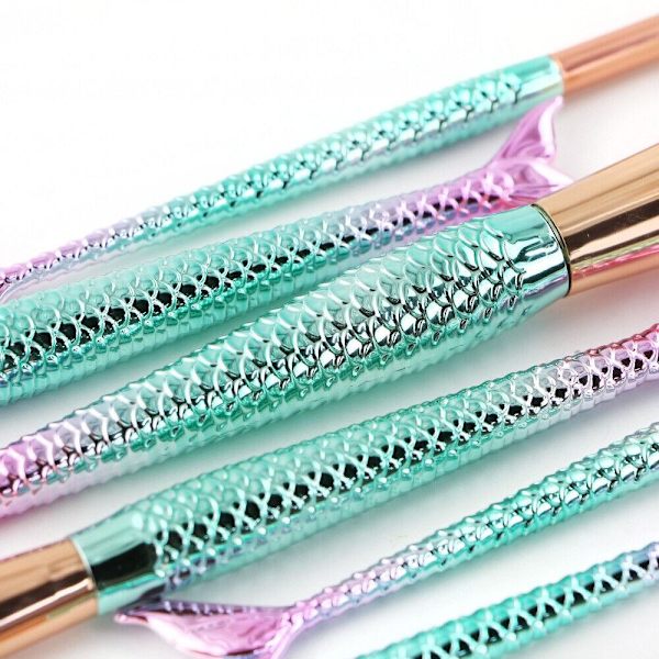 Multicolor Mermaid Makeup Brushes multifärg multicolor