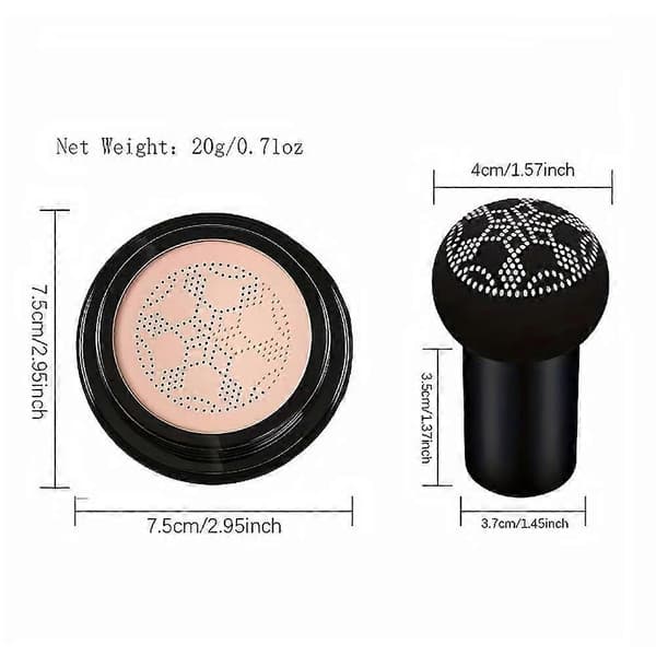 Jaysuing CC Cushion med svamppuff, återfuktande foundation natural 1pcs
