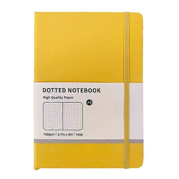 2 STK A5 Notesbog Journal Macaron Farve Omslag Notesblok Studenter Journal Planner Forretningsmøde Notesbog Kontorartikler Yellow