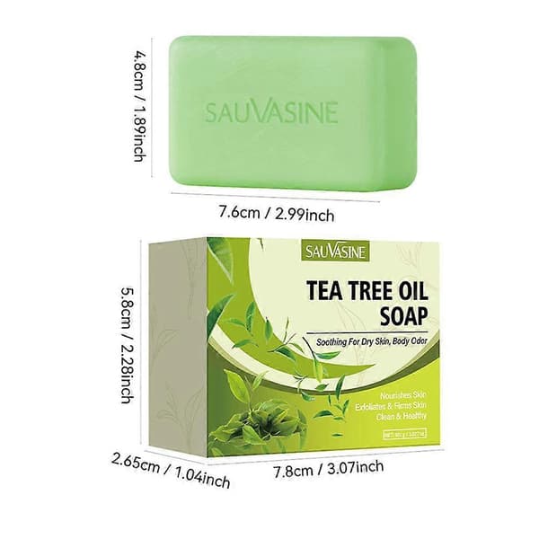 Kokosnöt Rengörande Tea Tree Oil Tvålbar-100g