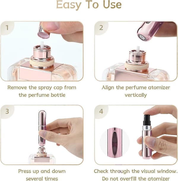8 st Reseparfymfördelare Påfyllningsflaskor, 5 ml Miniparfymflaskset för Bagage, Aftershave och Semester
