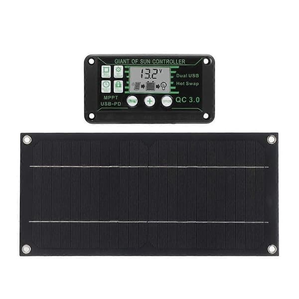 600W Solpanel Kit med 100A Laddningsregulator Solladdning för Utomhus RV Camping Båt Släpvagnssystem