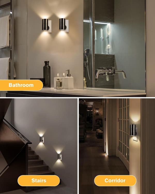 2-pack LED Night Light with Plug, Dusk Sensor, Dimmable 5–300 lm, Warm White Light for Kitchen, Hallway and Bedroom White