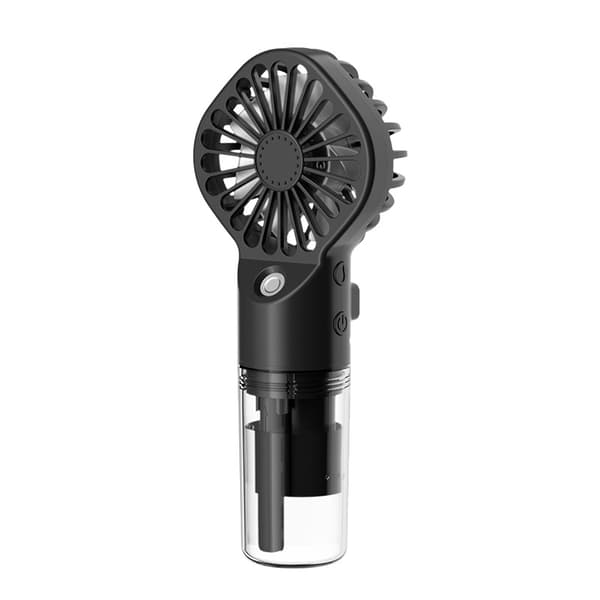 Bærbar Mini Genopladelig Sprayventilator, Luftfugter, Gave Håndholdt Ventilator Black
