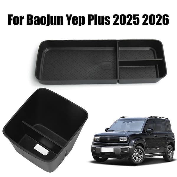 TPE Center Console Organizer - Vattentät förvaringsfack för Baojun Yep Plus Console Lower Tray 1pcs
