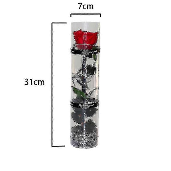 Glasbeklädd evig ros - Lyxig konserverad blomstergåva red