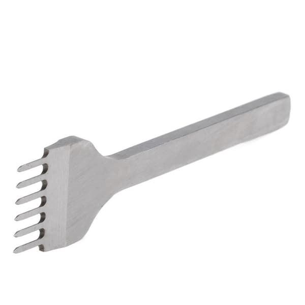 Leather Craft Sewing Tool, Leather Hole Punch with Sharp Rhombus Tooth and Polished Handle, DIY Leather Working Tool with 6