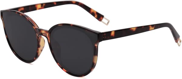 Overdimensionerede runde solbriller til kvinder og mænd Amber Tortoise Grey