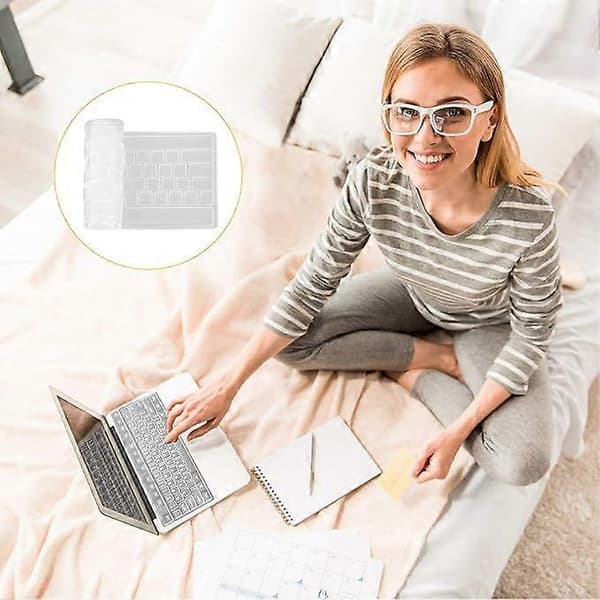 Silicone Keyboard Cover Pack for Computer Keyboards, Desktop Keyboard Protector (44.5 x 13 cm)