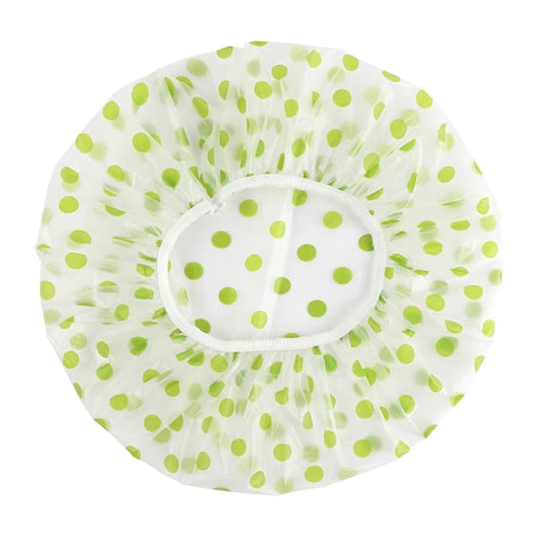 Vanntette dusjhetter for kvinner med lett og elastisk materiale, egnet for hotellreiser Green Dots