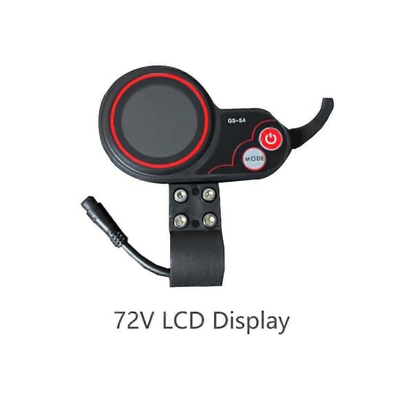 -S4 72V Tommelfingergas LCD Display Måler Zero 11X El-løbehjul 6PIN Display Tilbehør-Perfekt