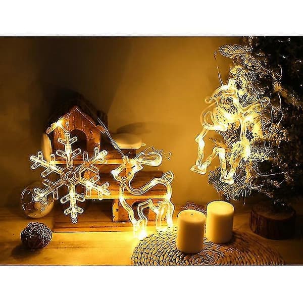 LED snøfnugg \"Icy Star\", ca. 30 x 16 cm, batteridrevet