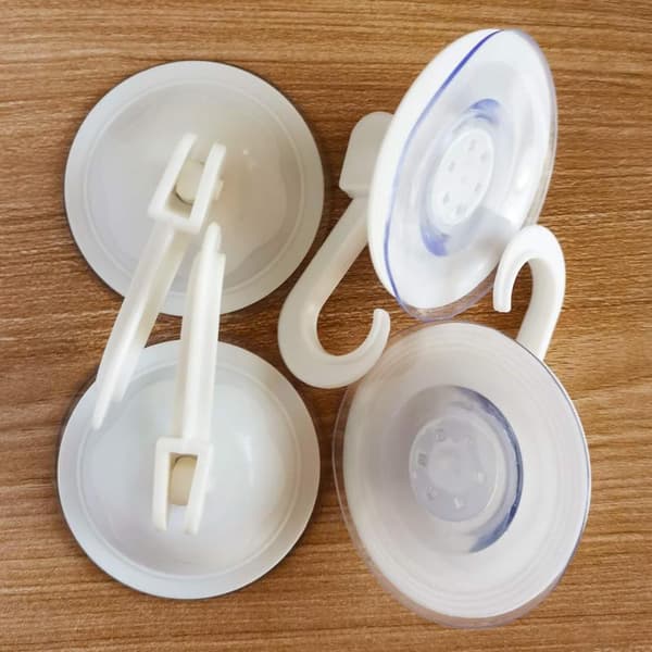 Strong Vacuum Suction Hooks Reusable Removable Hangers No Holes
