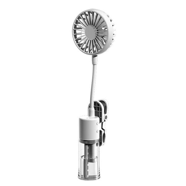 Bærbar udendørs ventilator, sommer fugtgivende sprayventilator white