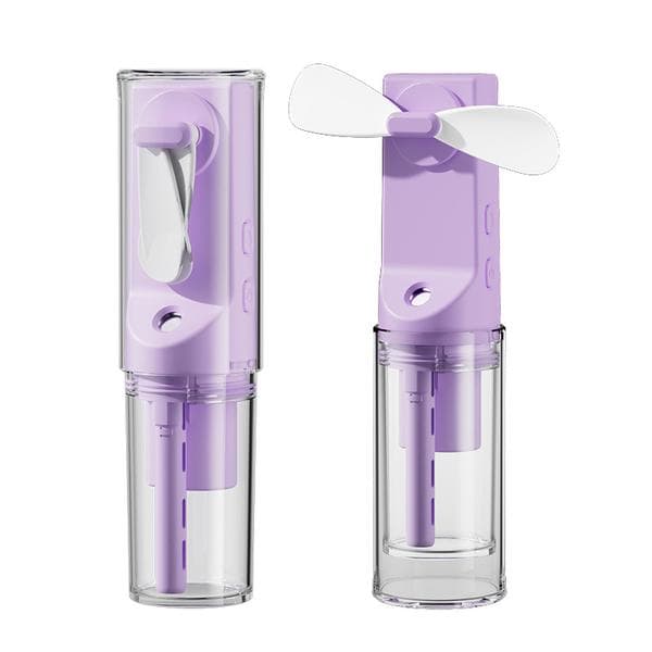1 stk. ny befugtende spray håndholdt ventilator til børn, multifunktionel mini spray ventilator white