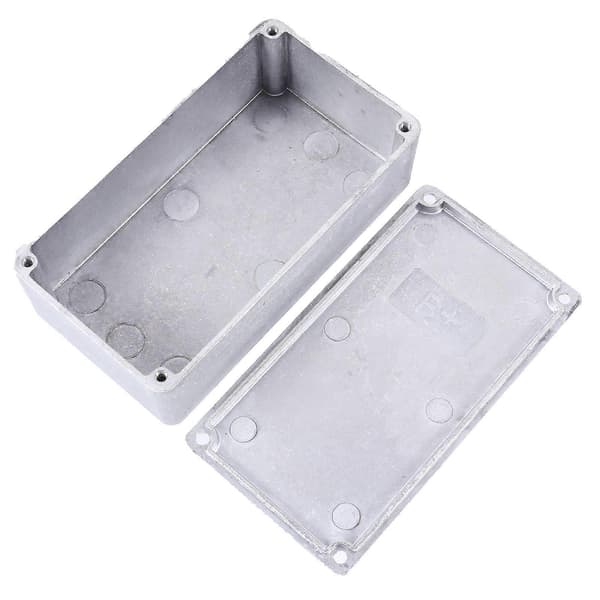 Silver Aluminium Stomp Box Fodral för Förvaring DIY Gitarr Effektpedal Kapsling 100% Säker och