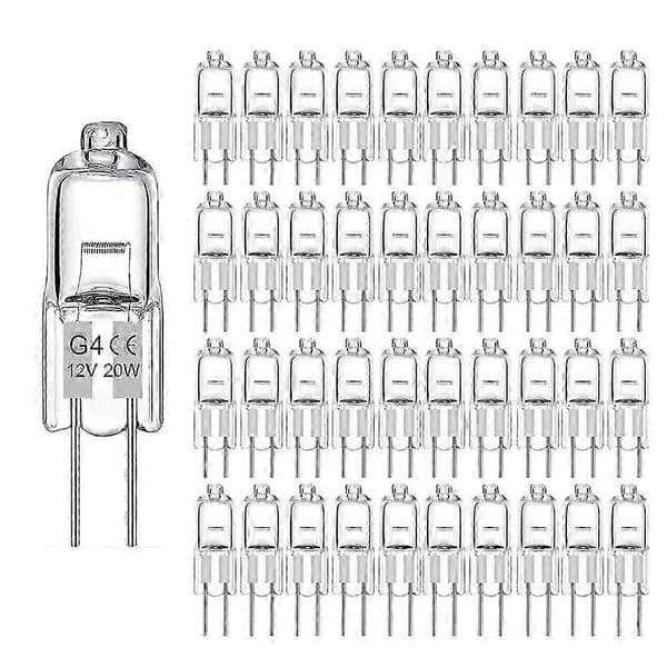 Varmhvid belysning med 20-pak G4 halogenlamper 20W 12V