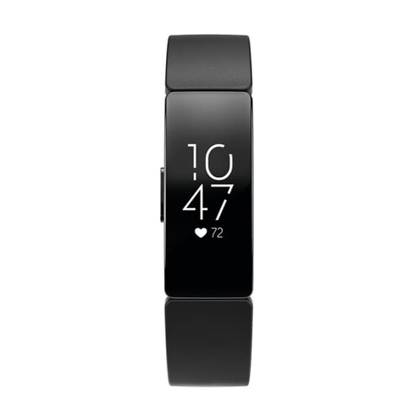 Smartwatch Fitbit Inspire HR Urskive Sort 45mm Rem Gummi Aktivitetsmåler sort black