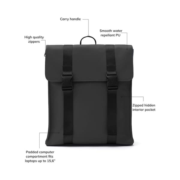 Vinga Baltimore 19L Ryggsäck One Size Svart Svart Black One Size