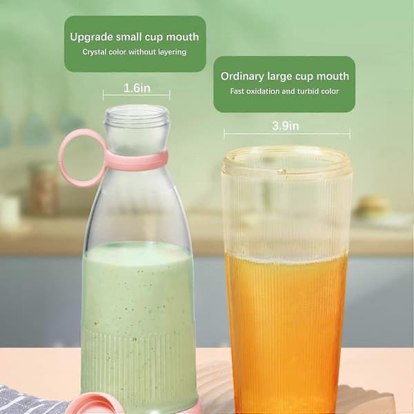 Bærbar blender 380 ml USB oppladbar seks rustfrie stålblader Mini smoothie- og shakekopp