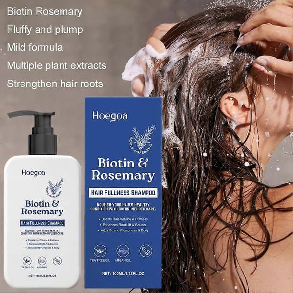 Hoegoa Biotin Rosmarin Schampo 14,5 cm Volymgivande Hårvård