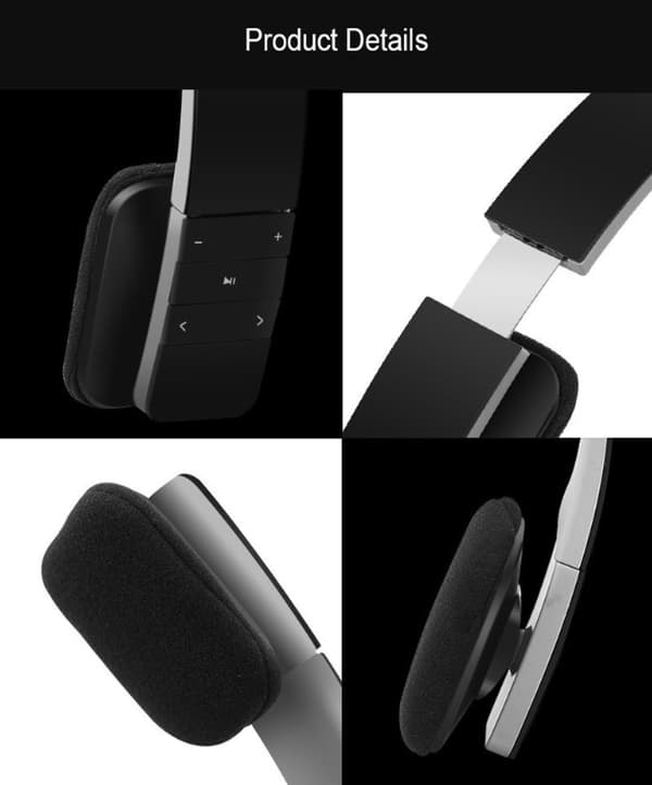 Langattomat ladattavat over-ear Bluetooth-kuulokkeet White