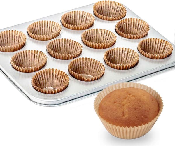 500 Standard fødevaregodkendte cupcakeforme - lugtfri, fedtafvisende