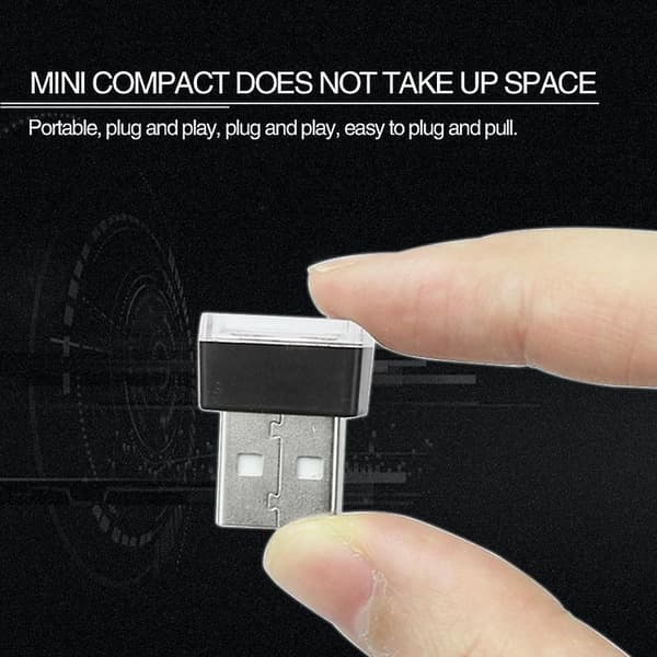USB-bilens indre atmosfærelys LED Mini natlys, opgraderede dekorations-LED-neonlys style2