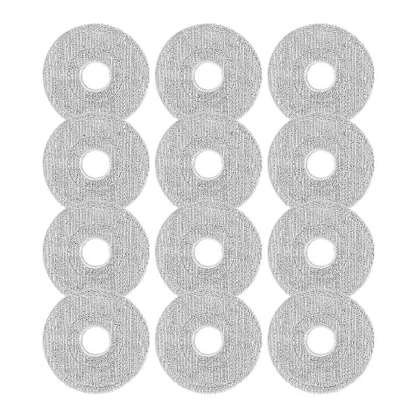 12 STK Moppeklude til 5C / OV42CN Fejerobot Reservedele Vaskbare Moppepuder 12PCS