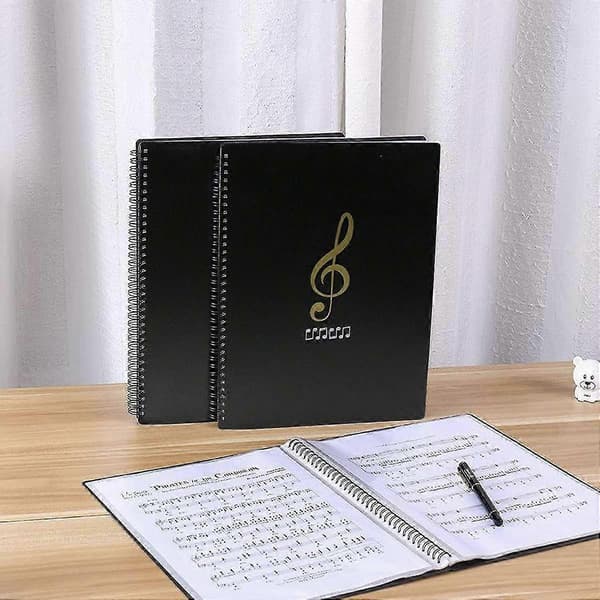 A4 pappersmapp för noter Elegant tangentbordsmusikmapp (30 sidor)