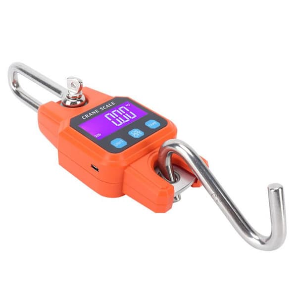 WH-C06 Rechargeable Digital Hanging Scale Mini Crane Scale Electronic Hook Scale for Home (Orange)