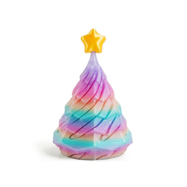 3D-printed Christmas Tree Fidget Toy in PLA Material, Desktop Model Style 4